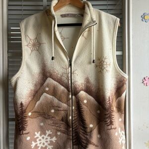 Vintage winter fleece vest